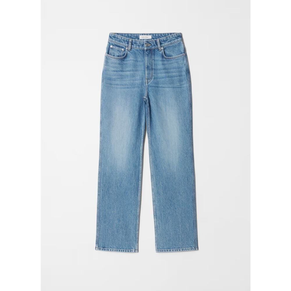 & Other Stories Keeper Cut High Waist Straight Leg Cotton Jeans Womens EUR 29